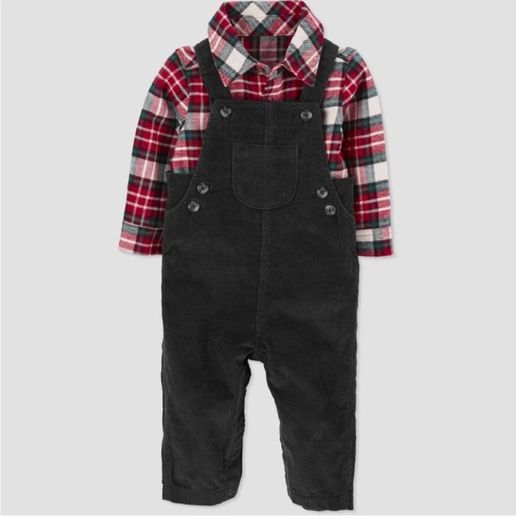 Carters Just one you overall and flannel set - Picture 2 of 4